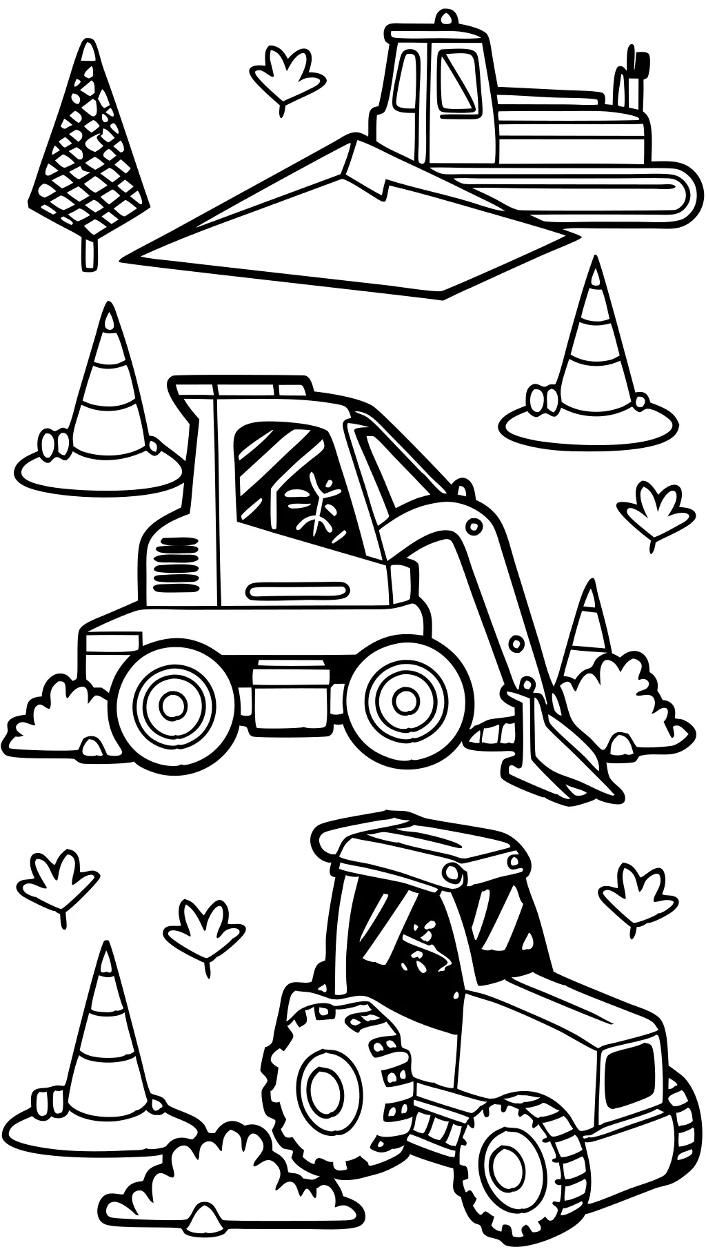 skid steer coloring pages